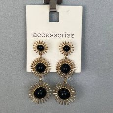 گوشواره آویز مدل خورشیدی مشکی برند Accessories