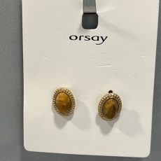 گوشواره میخی سنگ قهوه‌ای Orsay