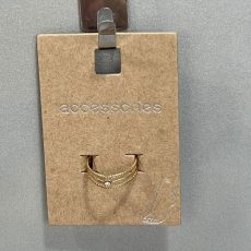 انگشتر پای طلایی چندلایه با نگین شفاف - مدل Accessories