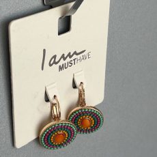گوشواره‌های دایره‌ای رنگین مدل "Boho Chic" از برند I am