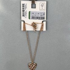 "گردنبند زنانه Hearts & Jewels با آویز قلب و نگین‌های قرمز"
