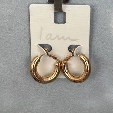 گوشواره حلقه‌ای طلایی کوچک برند I am