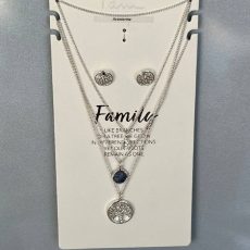 ست گردنبند و گوشواره مدل Family با سنگ اونتورین از برند I Am