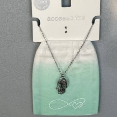 ردنبند استیل ضد زنگ با نماد دست همسا و چشم زینتی برند Accesories