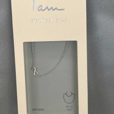 گردنبند نقره برند I am مدل Infinity با نگین زیرکونیا