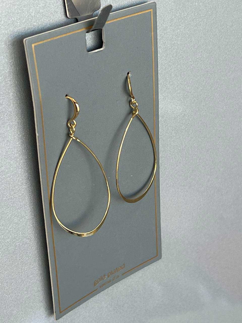 گوشواره آویز طلاکاری شده مدل "Gold Plated Teardrop"