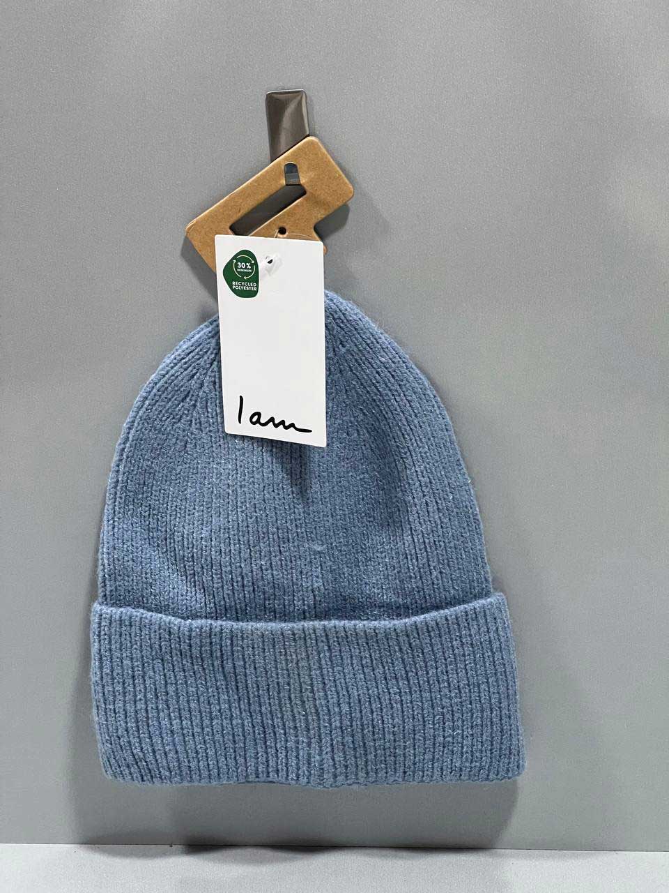 کلاه بافت مینیمال برند I am - مدل Minimalist Blue