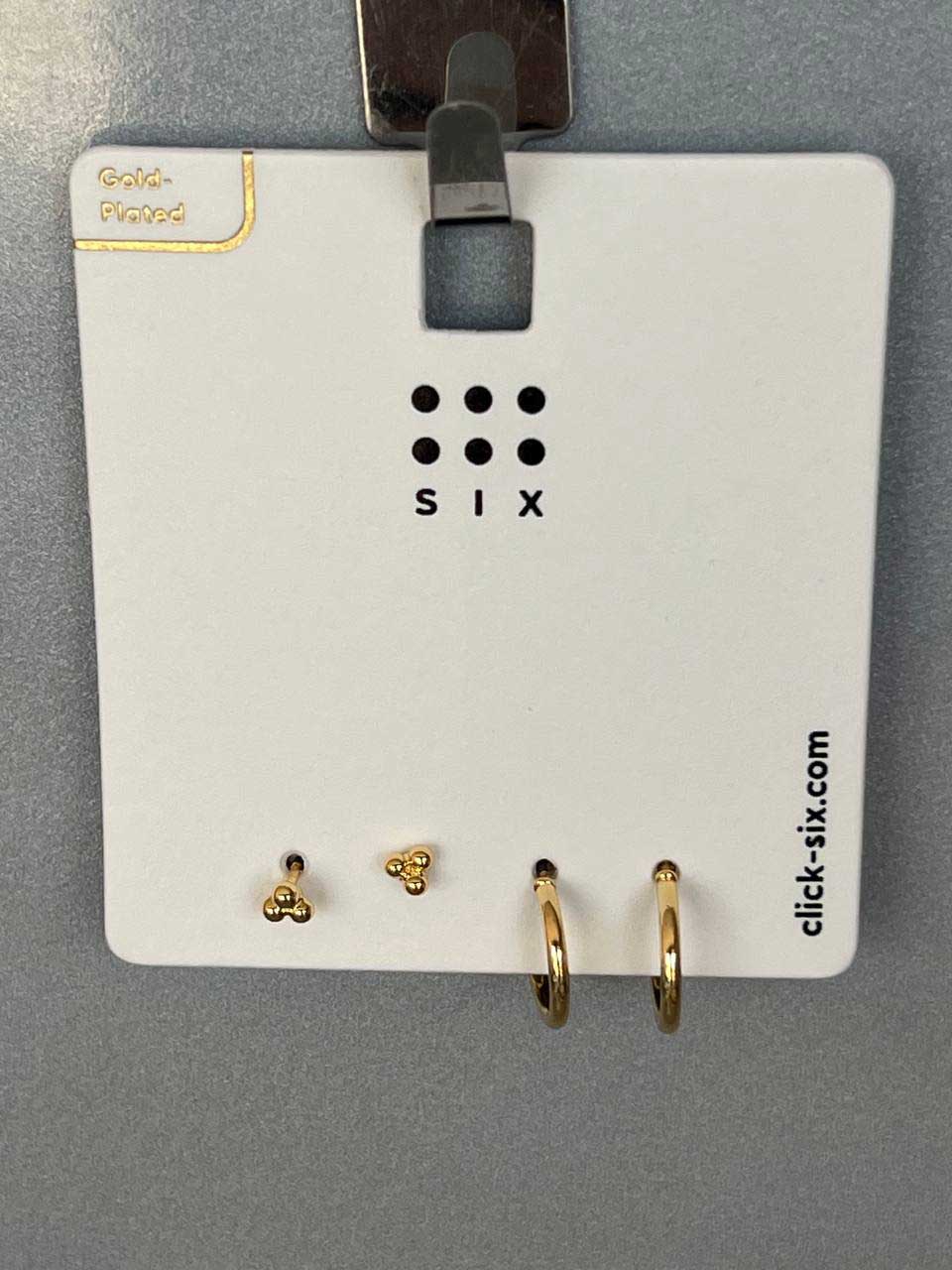 ست گوشواره روکش طلا برند SIX