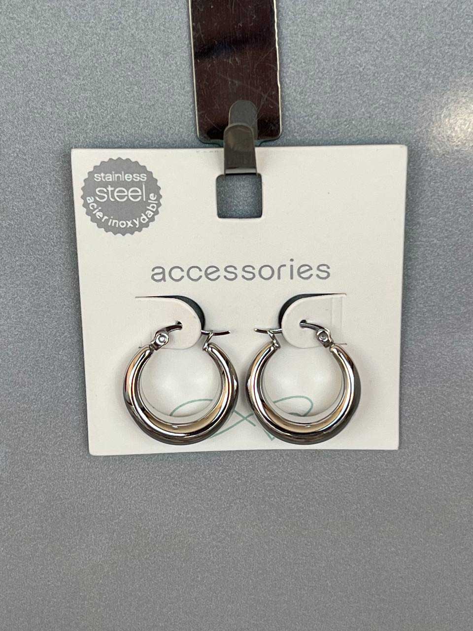 گوشواره حلقه‌ ای استیل ضد زنگ برند Accessories