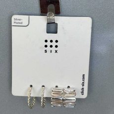 ست گوشواره روکش نقره از برند SIX