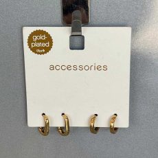 گوشواره حلقه‌ ای روکش طلا برند Accessories