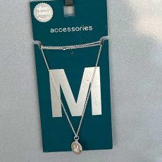گردنبند نقره‌اندود با آویز M برند Accessories