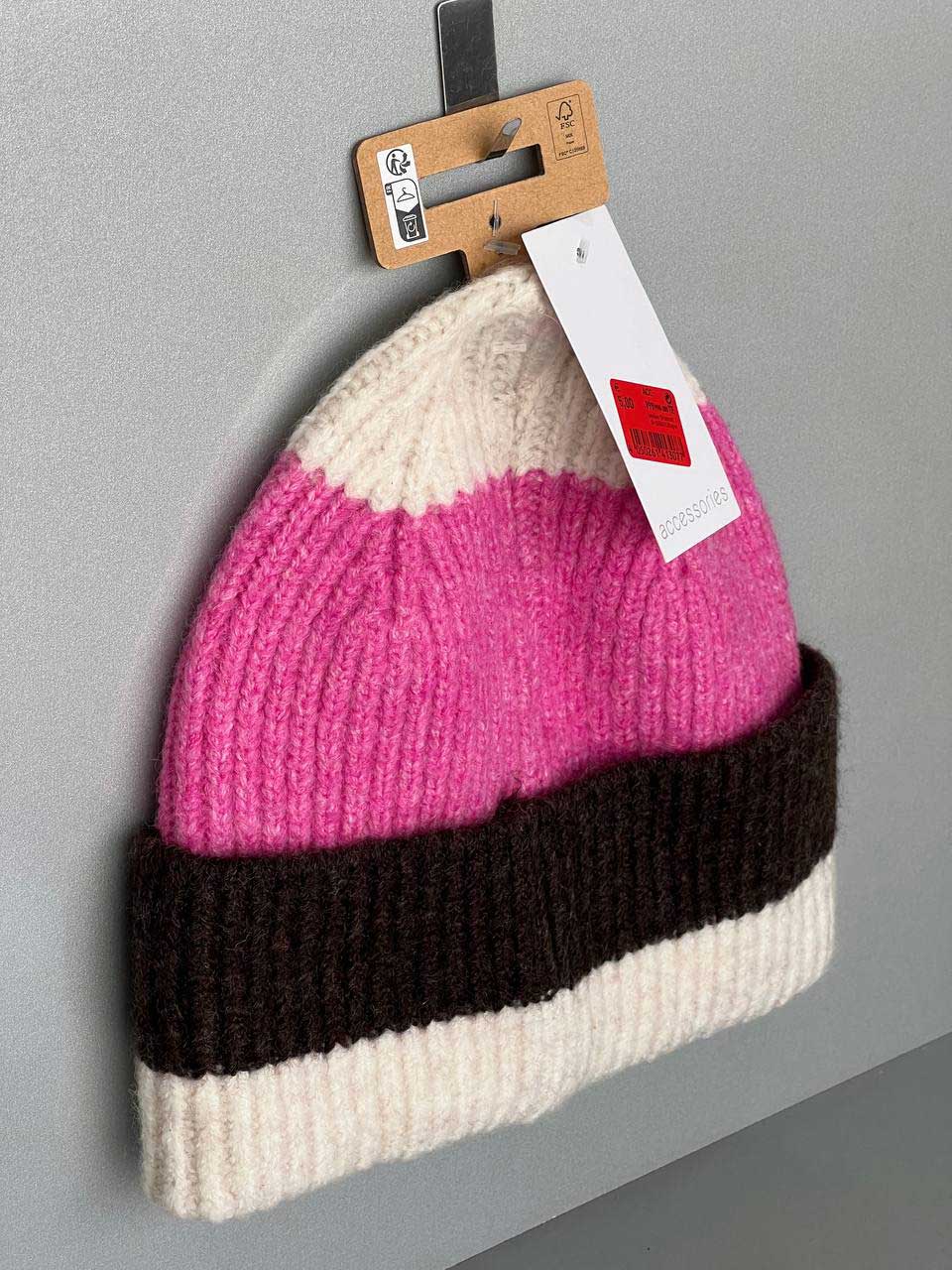 کلاه بافت زمستانی سه‌رنگ از برند Accessories