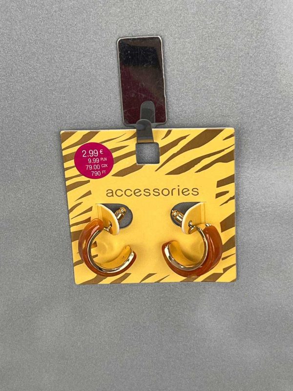 گوشواره مدرن قهوه‌ ای برند Accessories