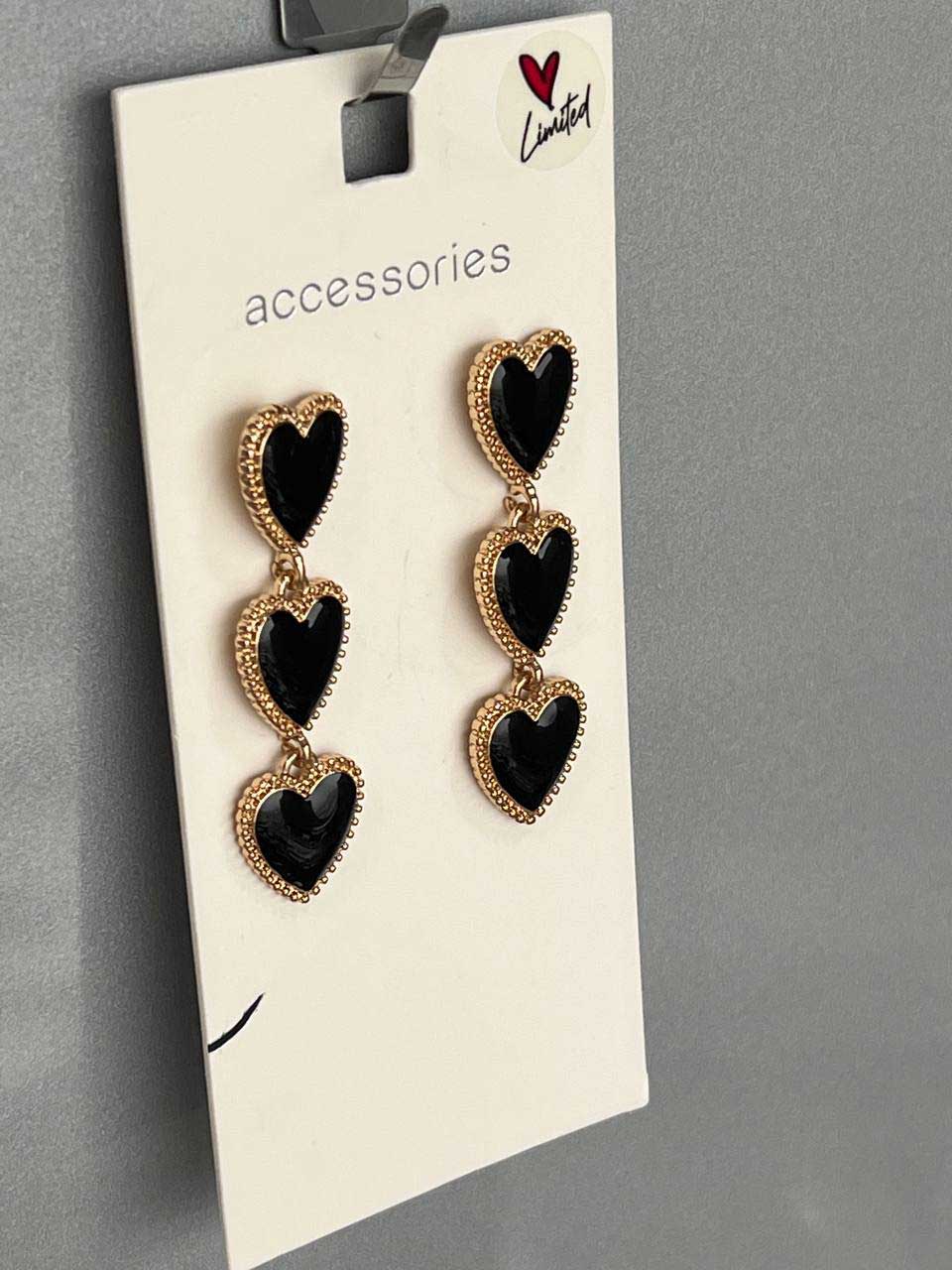 🖤 گوشواره قلب مشکی | مدل Limited Edition 🖤