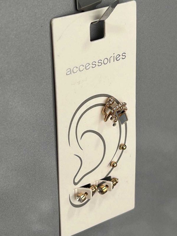 ✨ پک گوشواره و ایرکاف شیک - برند Accessories ✨
