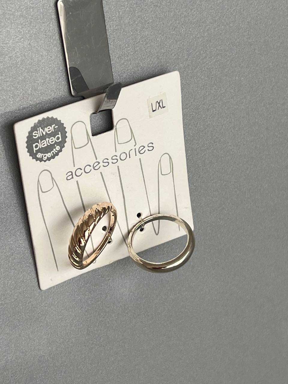 ست حلقه نقره‌ ای Silver Plated مدل Accessories L/XL