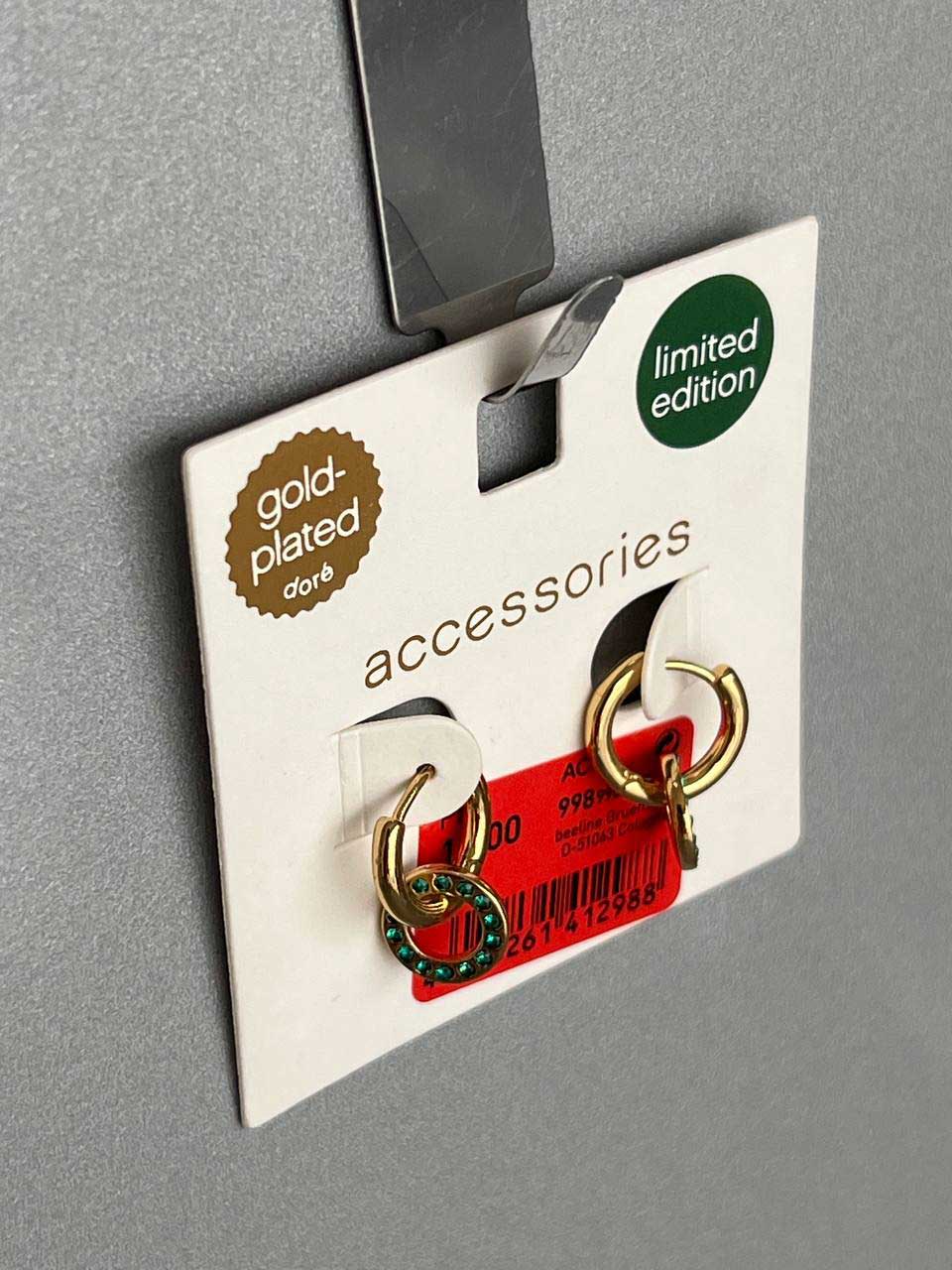 گوشواره نگینی روکش طلا Accessories