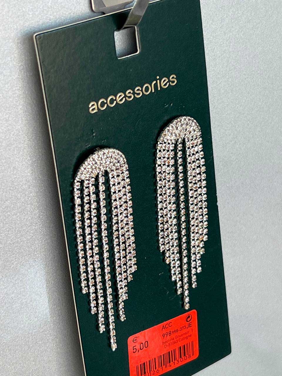 گوشواره نگین‌دار آبشاری برند Accessories