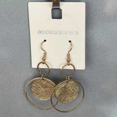 گوشواره حلقه‌ ای طلایی طرح مدرن از برند Accessories