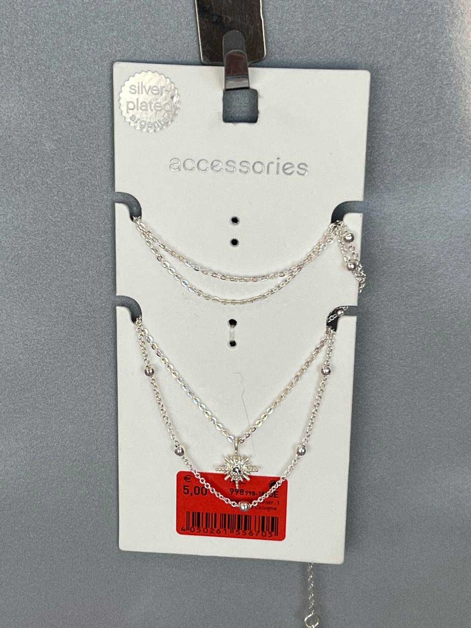 گردنبند دارای آبکاری نقره برند Accessories