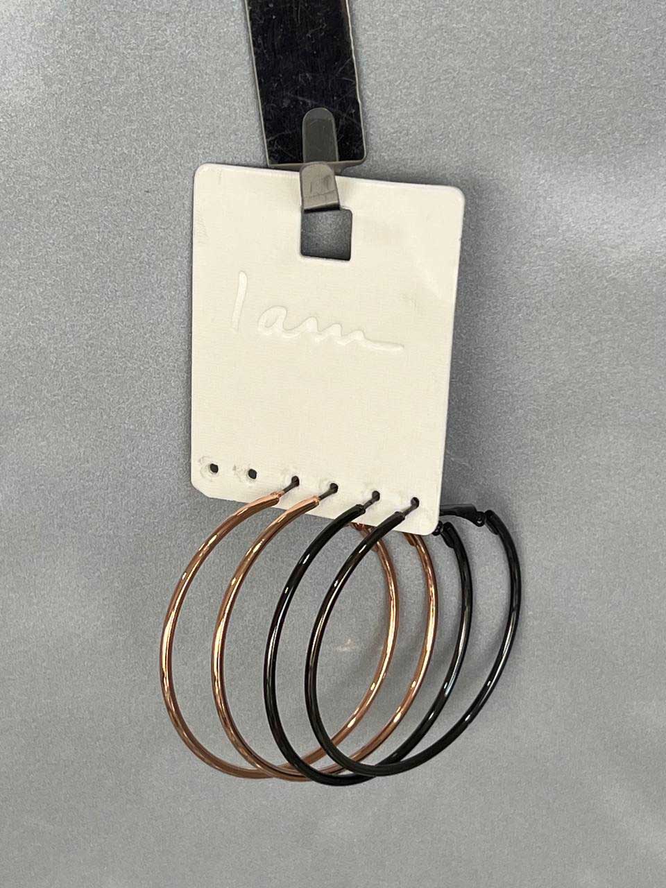 ست گوشواره حلقه‌ای مدل Elegant Hoops از برند I am
