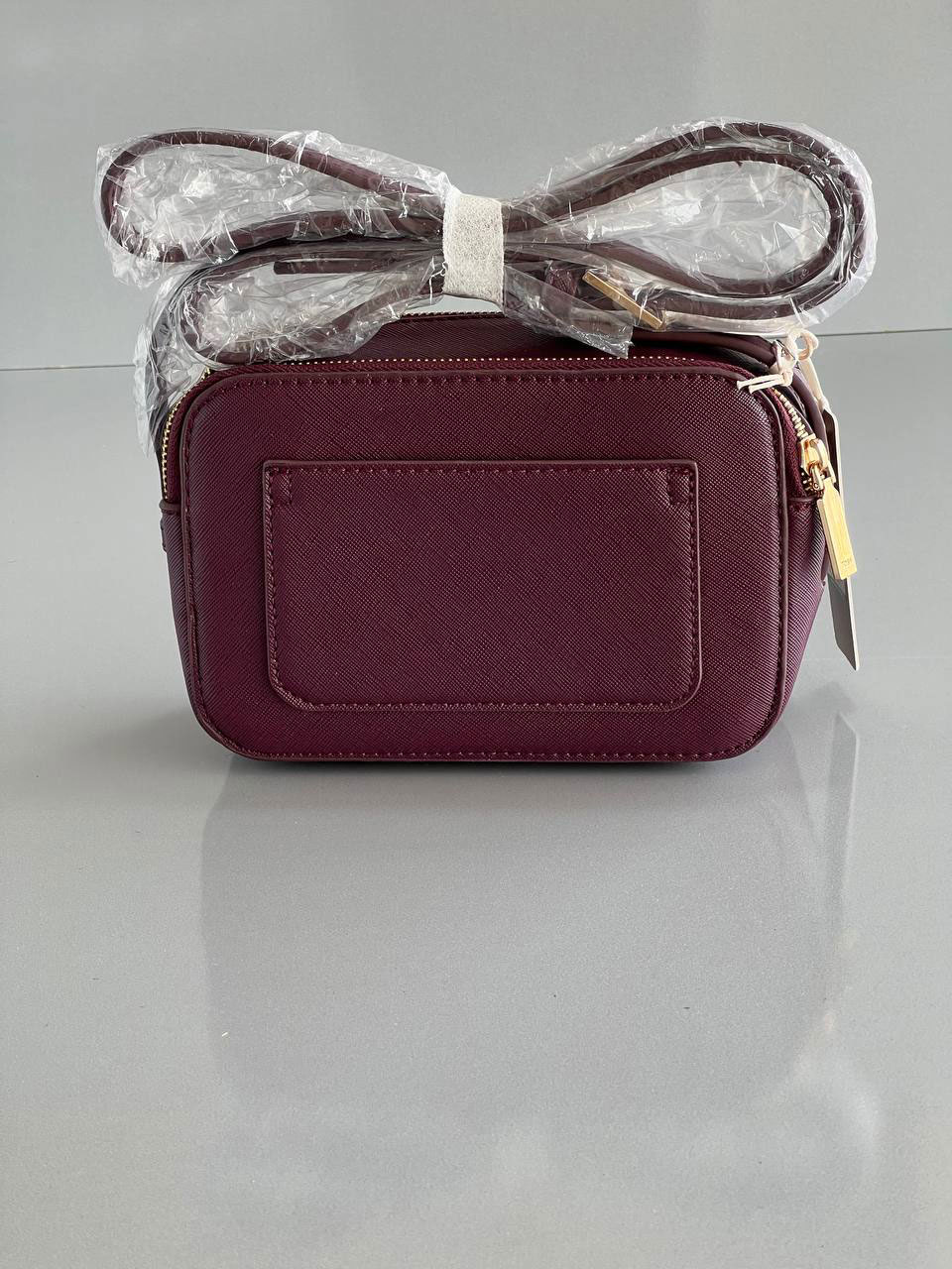 کیف چرم مصنوعی کراس بادی برند تاش مدل Burgundy Charm 💼✨