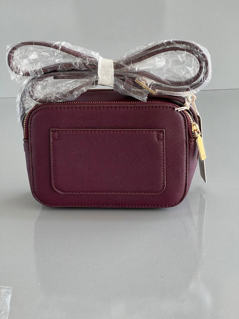 کیف چرم مصنوعی کراس بادی برند تاش مدل Burgundy Charm 💼✨