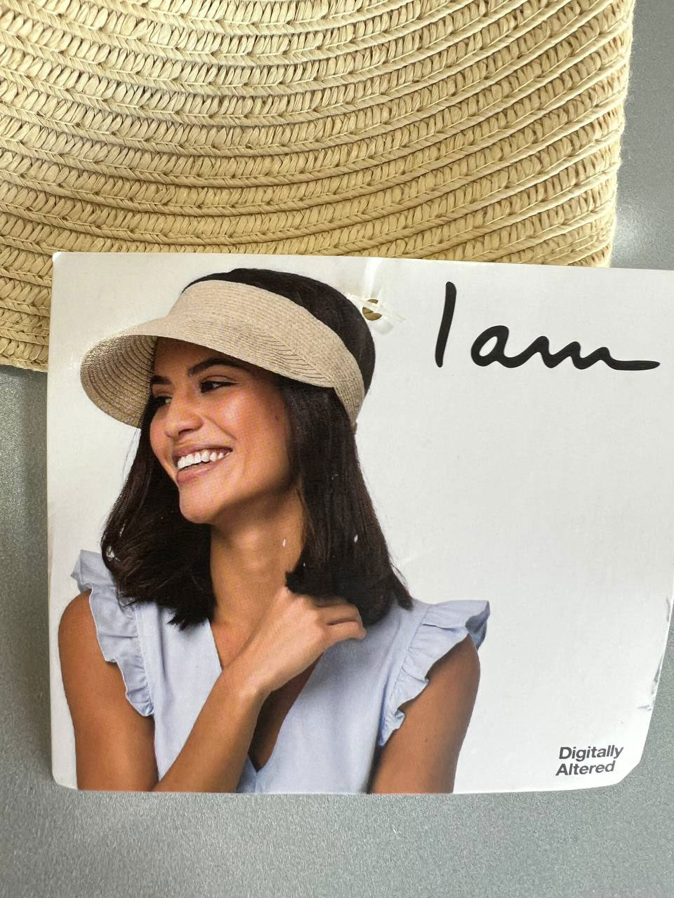 کلاه آفتابی حصیری زنانه برند I Am