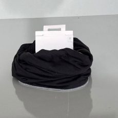 اسکارف پارچه ای دورو مشکی طوسی