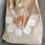 کیف پارچه‌ای طرحدار گل با نوشته "HAPPY" 🌼👜