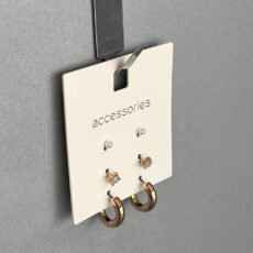 ست گوشواره‌ های میخی طلایی accessories