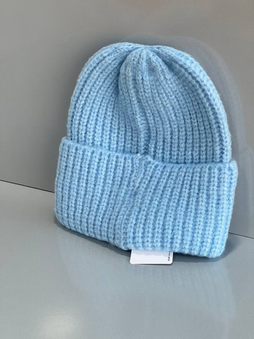 کلاه بافتنی بینی (Beanie) آبی آسمانی