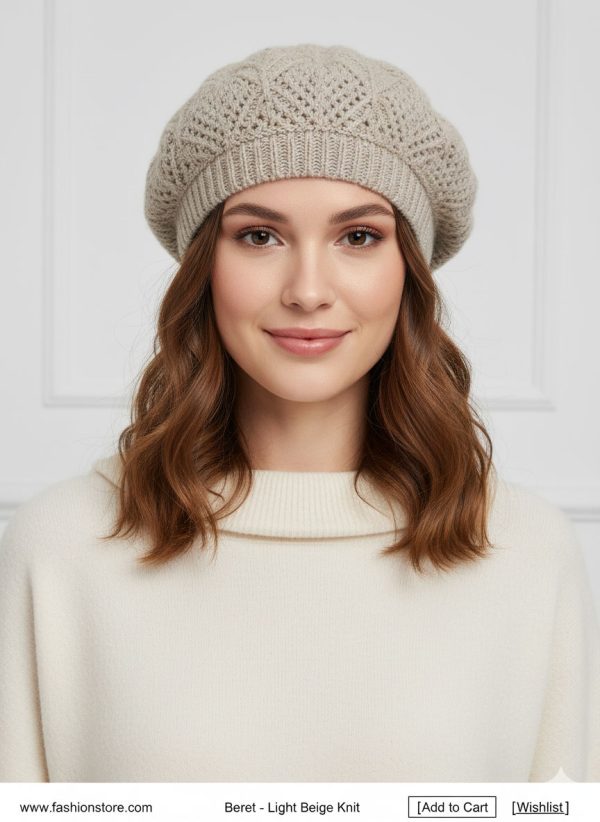 کلاه برت (Beret) بافتنی